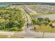 An aerial view shows a Primary-planned community surrounded by lakes and tree-lined streets at 491 Whistling Duck Trl, St Cloud, FL 34771