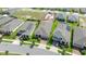 Aerial view of homes featuring well-maintained landscaping, and a future construction site at 5081 Twin Lakes Blvd, St Cloud, FL 34772