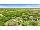 An elevated aerial view of the home surrounded by lush greenery, showing its location in the neighborhood at 6234 Tremayne Dr, Mount Dora, FL 32757