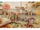 Organized walk-in pantry with ample shelving for food storage and kitchen essentials at 625 Dogfish Ln, Debary, FL 32713