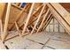 Spacious attic showing exposed beams and plywood flooring at 7715 Anselmo Ln, Windermere, FL 34786