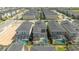 Aerial view of new construction homes with screened-in pools in a planned community at 8964 Takeaway Way, Davenport, FL 33896