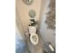 Modern half-bathroom with stylish decor and a well-maintained toilet at 1193 Catskill Dr, Haines City, FL 33844