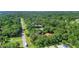 Aerial view of a property surrounded by lush greenery, showcasing its secluded location at 127 Oak Ln, Ormond Beach, FL 32174