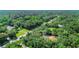 Aerial view of wooded properties offering a sense of privacy and natural beauty at 127 Oak Ln, Ormond Beach, FL 32174