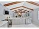 Modern kitchen with open concept to fireplace and stainless steel appliances at 140 Sweet Bay Cir, Lake Mary, FL 32746
