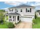 Inviting two-story home with a charming front porch, manicured lawn, and two-car garage at 2215 Upland Ln, Apopka, FL 32712