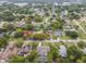 Aerial shot showcasing a residential neighborhood with mature trees and well-manicured lawns at 3902 Brandeis Ave, Orlando, FL 32839