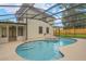 Enclosed pool features a hot tub, pool ladder, with an attached screened in porch on the rear of the home at 3902 Brandeis Ave, Orlando, FL 32839