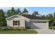 Charming single-story home with a two-car garage, a combination brick and siding facade, and manicured landscaping at 3958 Bigarade Ln, Lake Alfred, FL 33850