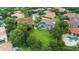Sprawling backyard boasts a screened-in pool, surrounded by lush greenery and mature trees for ultimate privacy at 6233 Rydal Ct, Windermere, FL 34786