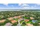 Scenic aerial view of a neighborhood with lush trees, multiple ponds and lake views, and beautiful homes at 6233 Rydal Ct, Windermere, FL 34786