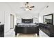 Large main bedroom offers ceiling fan, ceramic tile flooring and lots of natural light at 7243 Minippi Dr, Orlando, FL 32818