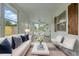 Bright sunroom with comfortable seating, views of the yard, and plenty of natural light at 8812 Oakwood Dr, Lake Wales, FL 33898