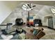 Unique living space with skylight, dome architecture, fireplace, and modern furnishings at 1292 Nadine Dr, Deltona, FL 32738
