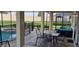 Screened-in pool area with outdoor seating and a jacuzzi tub overlooking the spacious yard at 1544 Nassau Point Trl, Kissimmee, FL 34747