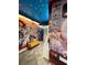 Toy Story themed bedroom with star-covered ceiling, carpet, and a white bunk bed at 3191 Paradox Cir # 102, Kissimmee, FL 34746