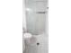 Modern bathroom showcasing a glass-enclosed shower with decorative tile at 4719 Miranda Cir, Orlando, FL 32818