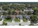 Aerial view of the home showcasing its position on a tree-lined street within a well-kept neighborhood. (edited) at 478 N Sundance Dr, Lake Mary, FL 32746