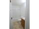 Clean bathroom with a shower-tub combination, tile flooring, and a wood vanity at 4852 Magnolia Preserve Dr, Winter Haven, FL 33880