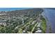 Aerial view of the coastal community and property location near the intercoastal waterway at 60 Palmetto Dr, Ormond Beach, FL 32176