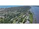 Aerial view of the coastal community and property's location near the intercoastal waterway and beach at 60 Palmetto Dr, Ormond Beach, FL 32176