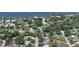Aerial view displays property and the waterfront community located near the river at 60 Palmetto Dr, Ormond Beach, FL 32176