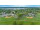 Scenic aerial view of the baseball fields next to a lake in a community at 624 Cardinal St, Ocoee, FL 34761