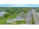 Aerial view of the skate park and pump track next to the lake at 624 Cardinal St, Ocoee, FL 34761