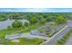 Beautiful aerial view of the skate park and pump track next to the lake at 624 Cardinal St, Ocoee, FL 34761