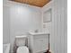 All-white bathroom featuring a tub, shower, toilet, and single sink vanity at 679 N Endeavour Dr, Winter Springs, FL 32708