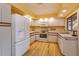 Bright kitchen features modern appliances and white cabinets with a contrasting countertop at 8143 Terragona Ct, Orlando, FL 32836