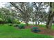 Lakeside picnic area shaded by mature trees, creating a serene outdoor space at 8143 Terragona Ct, Orlando, FL 32836