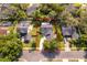 Aerial view of a private residence highlighting the surrounding landscape and neighborhood layout at 1000 Chesterfield Cir, Winter Springs, FL 32708