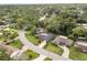 A beautiful aerial view showcases this home's location nestled in a mature and established neighborhood at 126 Duncan Trl, Longwood, FL 32779