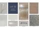 Material board showcasing the faucet, paint, countertops, cabinets, and backsplash selections at 1354 Twelve Oaks Rd, St Cloud, FL 34771