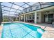 Inviting screened pool area with ample seating and clear blue water at 1505 Nassau Point Trl, Kissimmee, FL 34747