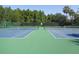 Outdoor community tennis court surrounded by tall trees at 2451 Strandhill St, Orlando, FL 32824