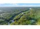 Scenic aerial view of a river winding through dense trees, emphasizing the natural beauty surrounding the property at 2487 River Tree Cir, Sanford, FL 32771