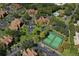 Aerial view featuring community buildings, a pool, tennis courts and ample parking at 380 Lake Ontario Ct # 304, Altamonte Springs, FL 32701