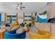 Spacious living room with modern furnishings and a view of the outdoors at 4161 Paragraph Dr, Kissimmee, FL 34746