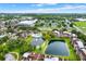 Aerial view showcasing community's serene ponds, lush greenery, and convenient amenities at 5545 Devonbriar Way # 206, Orlando, FL 32822