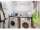 Functional laundry room with modern appliances and storage at 731 Arbor Pointe Ave, Minneola, FL 34715