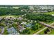 A scenic aerial view of a beautiful community featuring amenities such as pools and tennis courts at 7650 Whisper Way # 104, Reunion, FL 34747