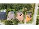 Aerial view of homes with pools and well-maintained landscaping at 8531 Cypress Hollow Ct, Sanford, FL 32771