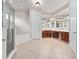 Spacious main bathroom features a walk-in shower, large soaking tub, and double vanity with granite counters at 8531 Cypress Hollow Ct, Sanford, FL 32771