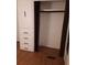 Spacious closet with built-in storage shelves and a hanging rod at 1525 Hilltop Rd, Casselberry, FL 32707