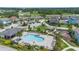 An aerial view of community pool and playground at 1740 Standing Rock Cir, Oakland, FL 34787