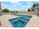 The backyard features a swimming pool, a hot tub, and privacy fence at 1740 Standing Rock Cir, Oakland, FL 34787