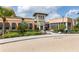Solara Resort clubhouse entrance with inviting landscaping and clear signage, enhancing curb appeal at 1809 Tropical Palms Cir, Kissimmee, FL 34747
